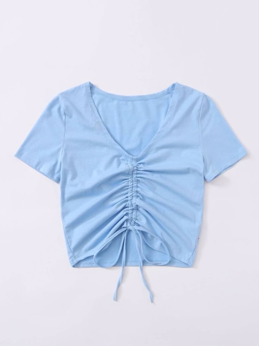 SHEIN • Scrunch V Neck Fitted Tee